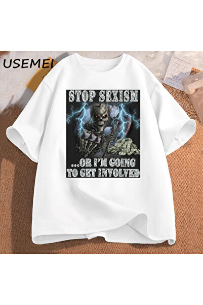 Tarzsokak تي شيرت مضحك على شكل هيكل عظمي تي شيرت قطني مريح بأكمام قصيرة ملابس...