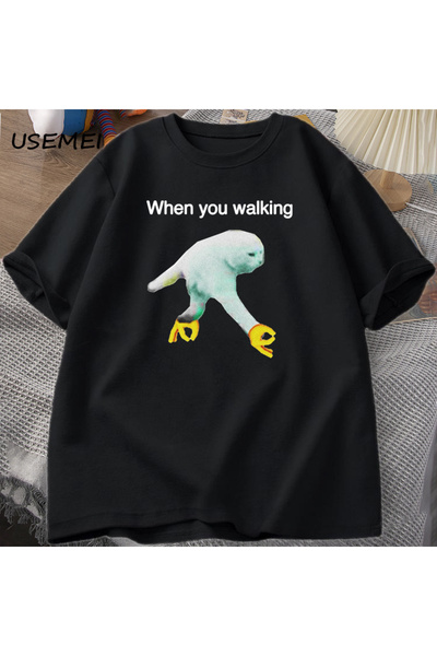 Tarzsokak Όταν περπατάς, μπλουζάκια με γραφικά Dank Meme, Καθημερινά Βαμβακερ...