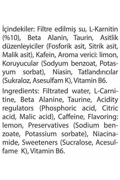 Hardline L-karnitin Matrix 3000 Mg 20 Ampul - Limon Aromalı