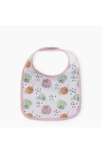Juniors Elephant Print Bib with Hook and Loop Closure - Set of 3
