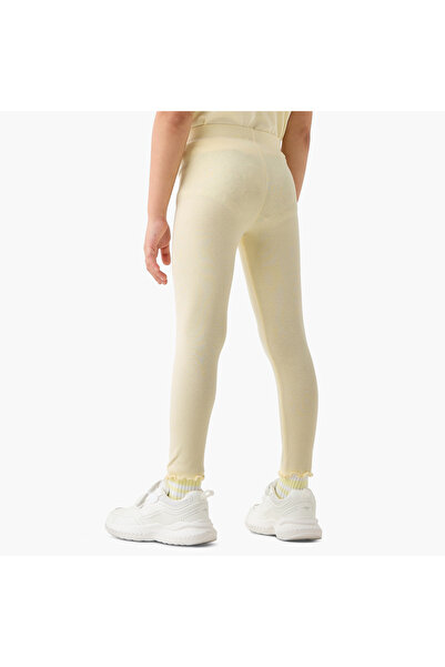Juniors Solid Leggings with Elasticated Waistband