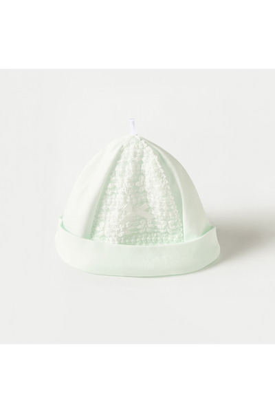 giggles Bow Accent Beanie Cap with Knot Detail