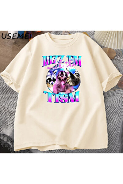 Tarzsokak Tricou amuzant Tism cu Rizz Em pentru bărbați Tricou vintage cu rat...