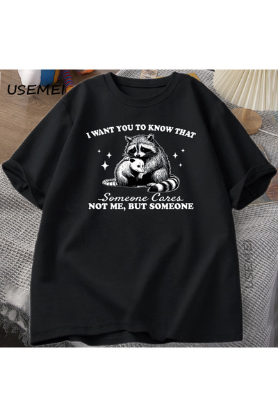 Tarzsokak Χιουμοριστικό μπλουζάκι με ρακούν Harajuku Animal Lovers Casual Wea...