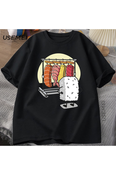 Tarzsokak Суши хладилник тениска за жени и мъже забавна висококачествена тени...