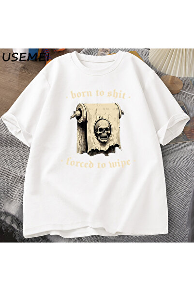 Tarzsokak Tricou Born To Be Bad Tricou pentru bărbați cu craniu grafic amuzan...