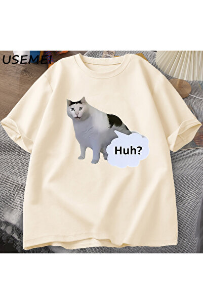 Tarzsokak Huh mačka Smiješna Meme Majica Muškarci Žene Absurdna Weirdcore T-s...
