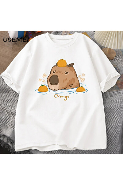 Tarzsokak Tricou Capybara înotând cu portocale Tricou pentru băieți Tricou un...