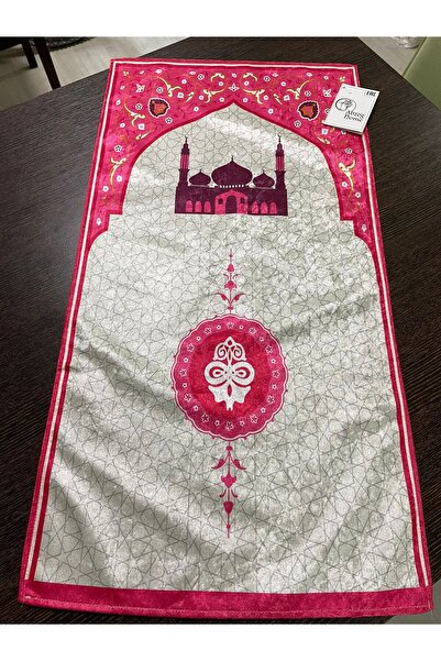 Adige Pembe Renkli Çocuk Seccadesi - Yumuşak Kadife Kumaş - Renkli Desenli - ...