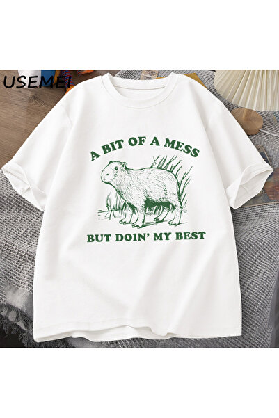 Tarzsokak Tricou pentru bărbați One Mess But The Best Capybara Tricou vintage...