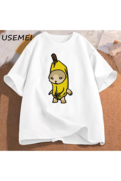 Tarzsokak Plačuća banana mačka meme T-shirt muškarac smešna tužna maca mačka ...