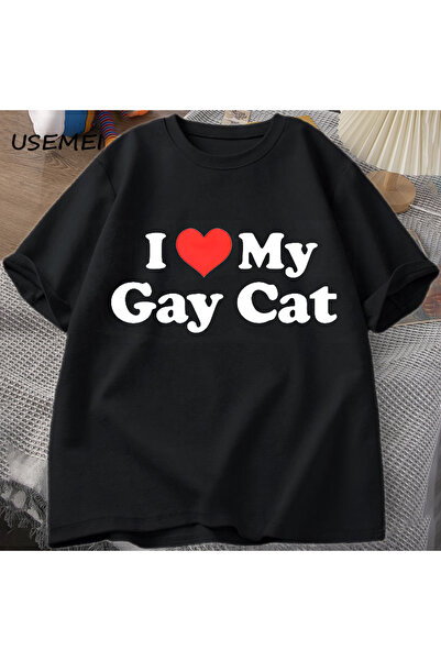 Tarzsokak Ja sam svoj mačka T-shirt Muška majica kratkih rukava Ležerna LGBT ...
