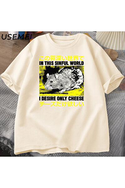 Tarzsokak Tricou I Want Nothing But Cheese pentru bărbați, amuzant, din bumba...