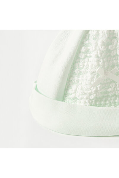 giggles Bow Accent Beanie Cap with Knot Detail