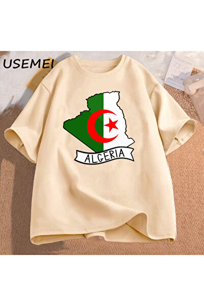 Tarzsokak Μπλουζάκι με χάρτη σημαίας Αλγερίας Μπλουζάκι ταξιδιού στην Αλγερία...