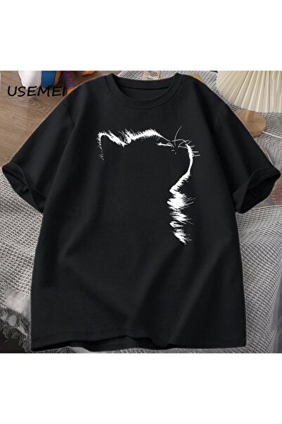 Tarzsokak تي شيرت مضحك على شكل قطة كيتي للرجال والنساء لمحبي القطط والأم تي ش...