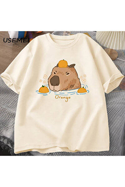 Tarzsokak Tricou Capybara înotând cu portocale Tricou pentru băieți Tricou un...