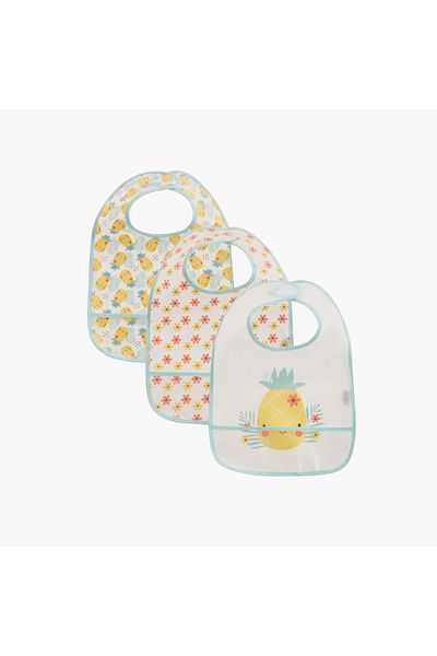 Juniors Printed Bib with Hook and Loop Closure - Set of 3