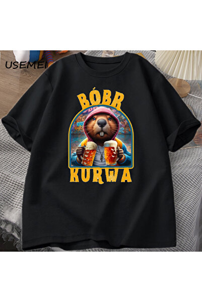 Tarzsokak تي شيرت Bóbr Kurwa Gladiator للرجال والنساء تي شيرت برسومات فوز روم...