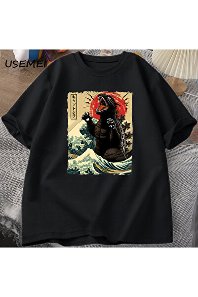 Tarzsokak Catzilla mačka T-shirt mačka Vlasnik Odjeća Smešne Harajuku Preveli...