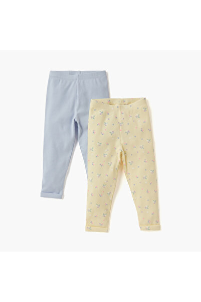 Juniors مجموعة متنوعة من السراويل الضيقة بحزام خصر مطاطي - قطعتان