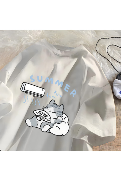 Tarzsokak تي شيرت صيفي على شكل قطة للرجال والنساء تي شيرت أمريكي مبتكر مضحك م...