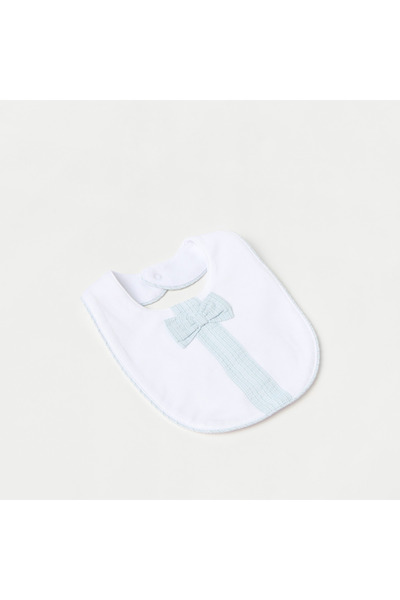 giggles صدرية منقوشة مع تطريز فيونكة وإغلاق بزر كبس