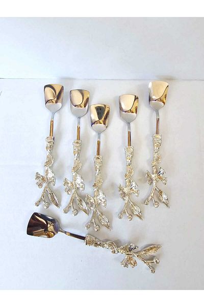 MaviDamla Our Butterfly Model Ice Cream Spoon Set Is Silver