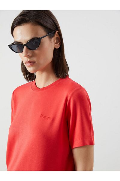 LC Waikiki Crew Neck Embroidered Women's T-Shirt
