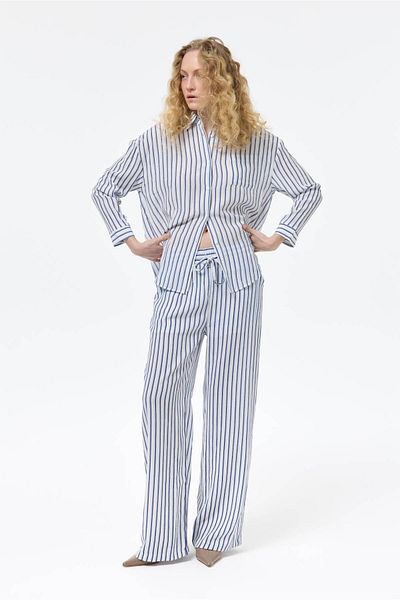 Quzu Ecru Women's Trousers Pnt00169