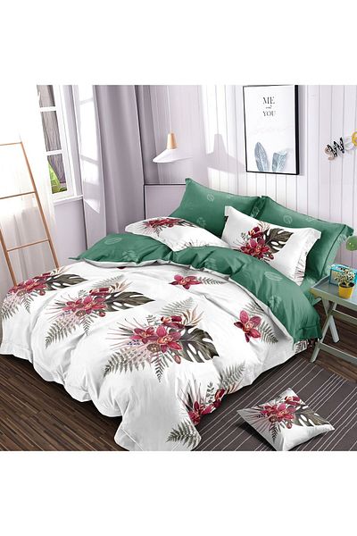 Kotonia Home Finet Thick Bed Linen 6 Pieces Xxl - Floral Pattern, Yoyo, 04