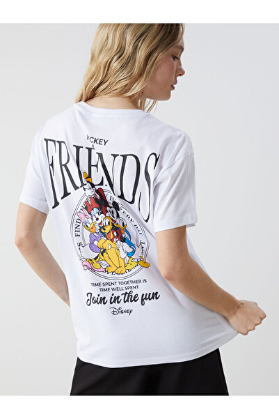 LC Waikiki Vizyon New Season Crew Neck Mickey and Friends Printed Women's T-S...
