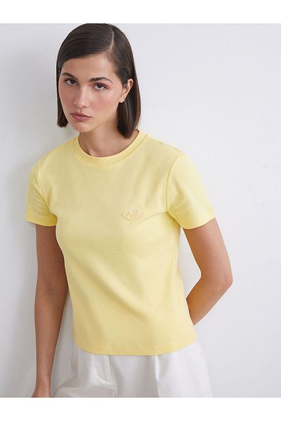 LC Waikiki Crew Neck Embroidered Women's T-Shirt