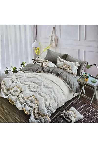 Kotonia Home Thick and Fine Bed Linen, 6 Pieces, Xxl - Geometric Pattern, Yoyo, 43