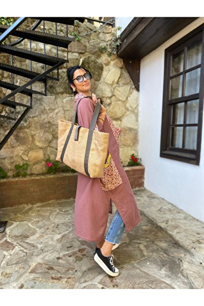 DİVİTİN özel tasarım müslin kumaş uzun kimono