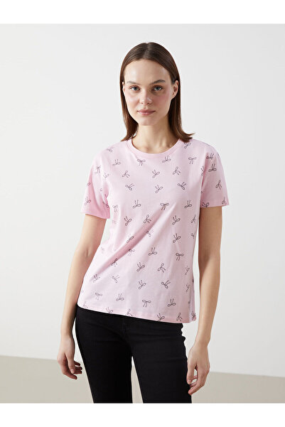 LC Waikiki Νέα σεζόν γυναικείο μπλουζάκι με μοτίβο Crew Neck - S5GS06Z8