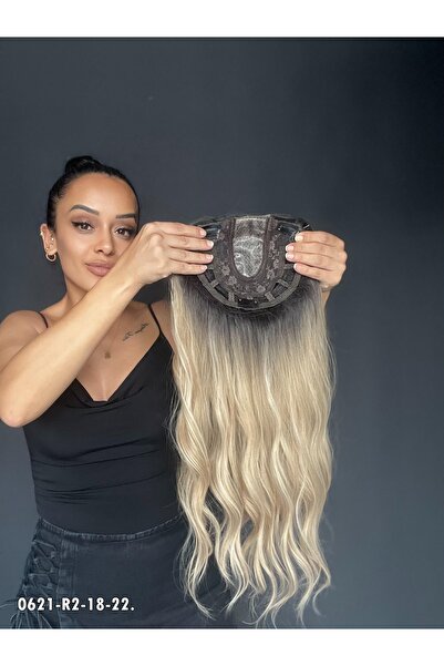 Suzan Peruk Gerçek Saç Dokusunda Sentetik Tül Tepelik Tepe kısmı cilt görünümlü VİDEOLU ÜRÜN