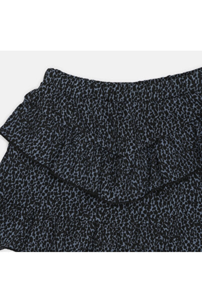 İHRACATFAZLASI Girl's Leopard Patterned Shorts Skirt