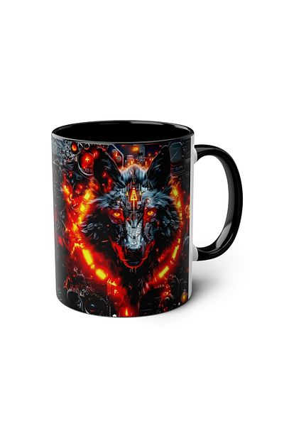 DUBLEMETRE Wolf Printed Mug