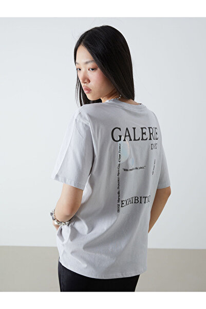 LC Waikiki Crew Neck Printed Oversize Women's T-Shirt