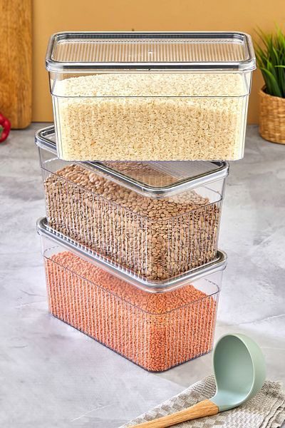 NY HOME 3 Piece Storage Container Set 3,600 ml