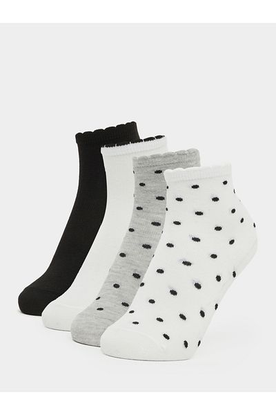 Styli Set of 4 - Polka Dots Print Crew Socks