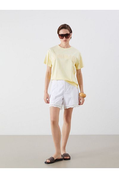 LC Waikiki Crew Neck Embroidered Women's T-Shirt