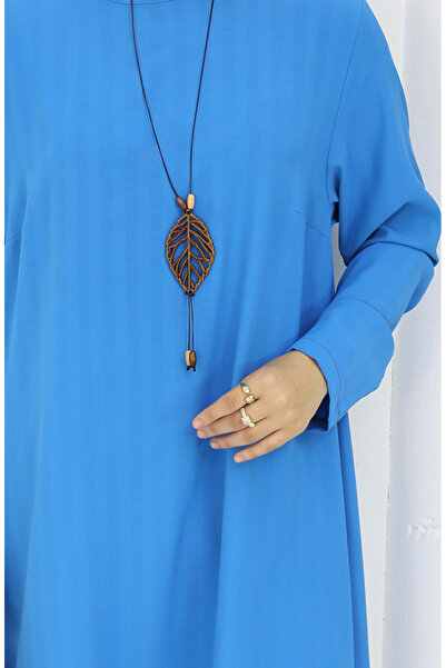 sefamerve Krep Kumaş Salaş Tunik 1011-08 Mavi