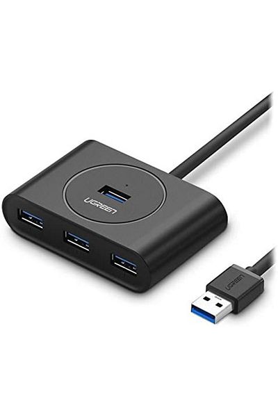 Ugreen USB 3.0 HUB Super Speed External 4 Port Splitter with Micro Interface Black, 20290