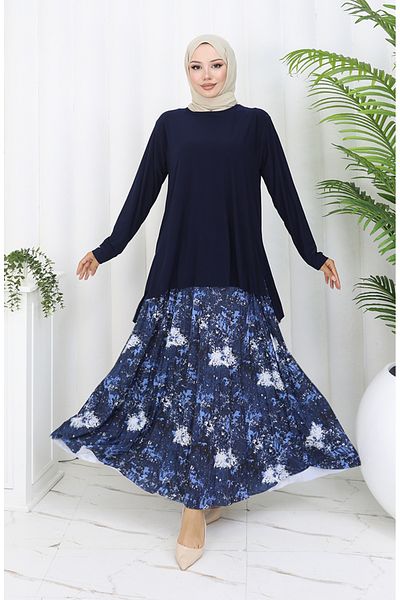 sefamerve Sandy Fabric Tunic Φούστα Διπλό Σετ 2073-04 Καφέ