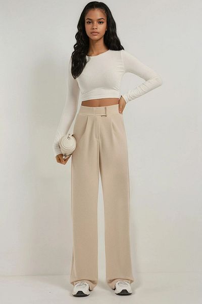 Hiccup Παντελόνι Palazzo Crepe με ψηλόμεσο Lycra Velcro