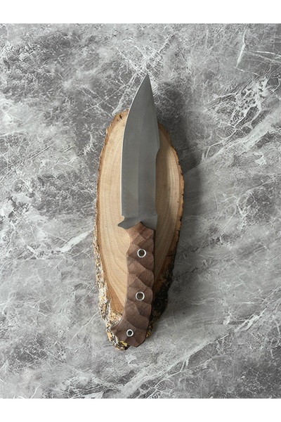 empressnaturalstone 4116 Çelik Kamp ve Av Bıçağı – Dramer Gül Ağacı – 26,5 cm