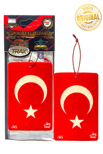 TRAXCARCARE Premium Kalite Oto Araç Kokusu Ay Yıldız Vanilla Pride Türk Bayrağı
