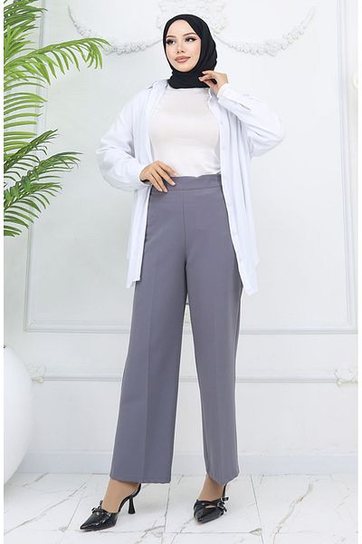 sefamerve Wide leg pants 4001-03 gray